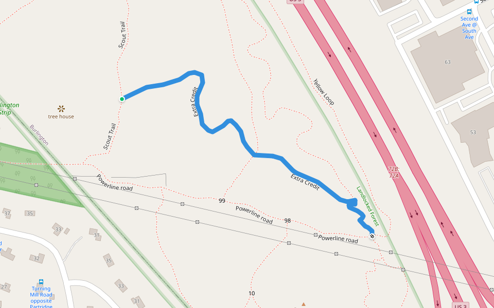 Extra Credit walking route map in Lexington