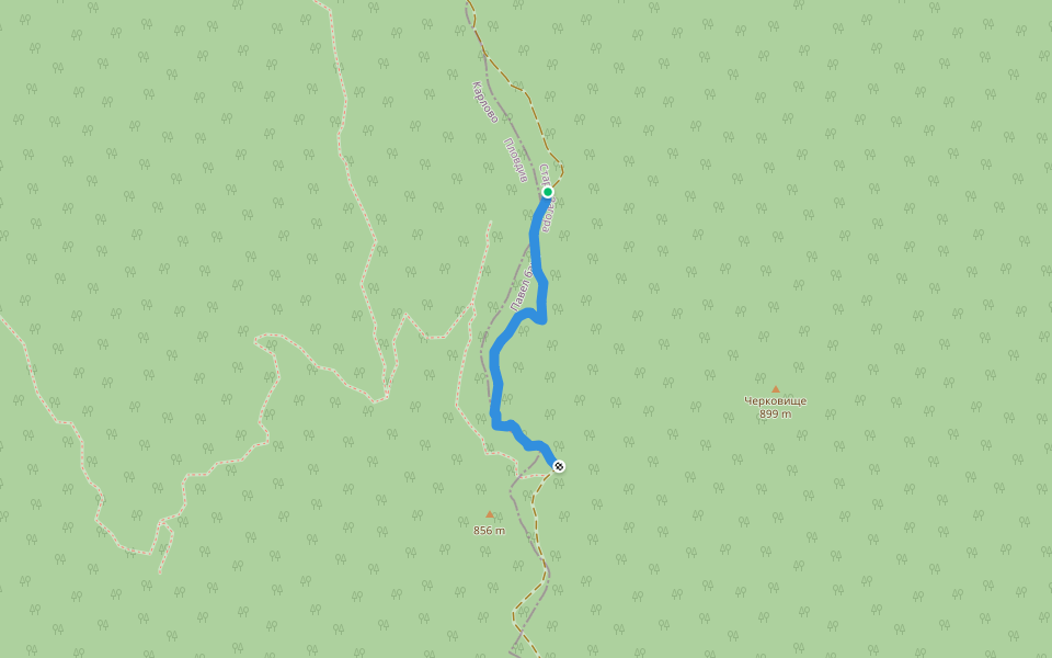 Калофер - х.Свежен walking route map in Osetenovo