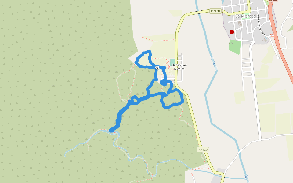 Circuito XCO La Merced walking route map in La Merced
