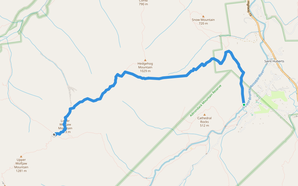 W.A. White Trail walking route map in Saint Huberts