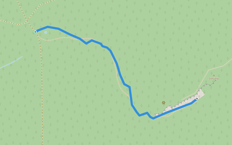 Kamenné vráta - lezecká oblasť walking route map in Omšenie