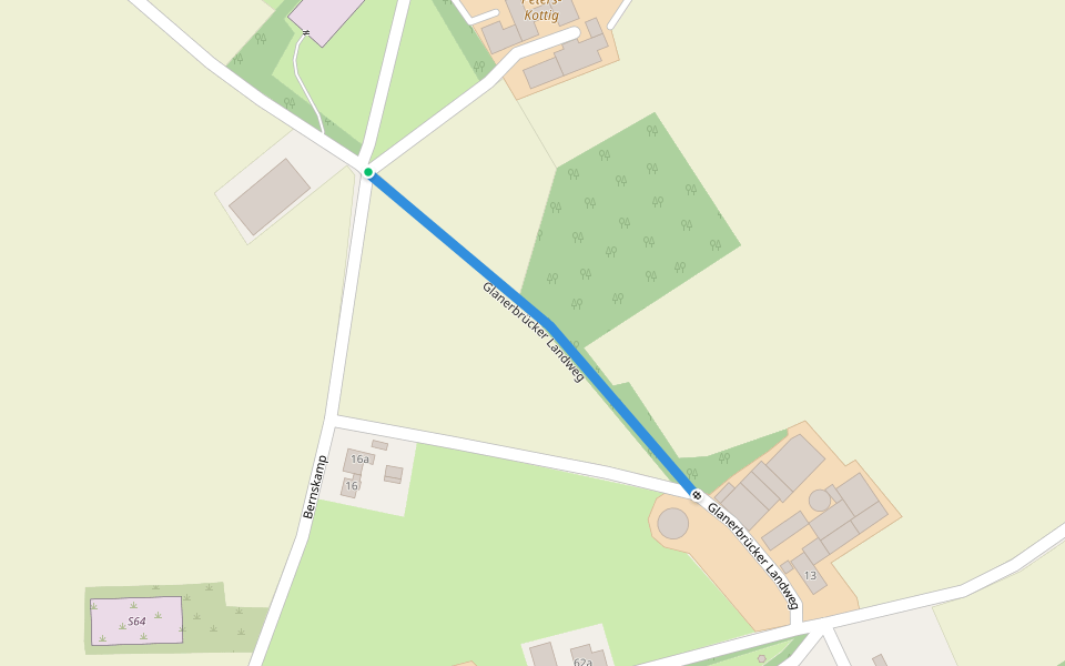 Glanerbrücker Landweg walking route map in Gronau (Westfalen)