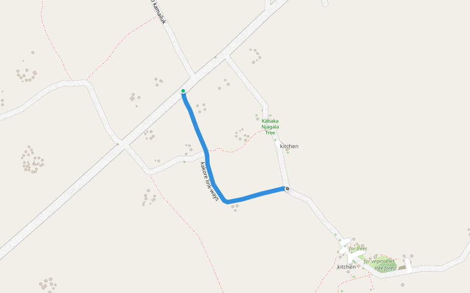 kakore link-ways walking route map in Atutur