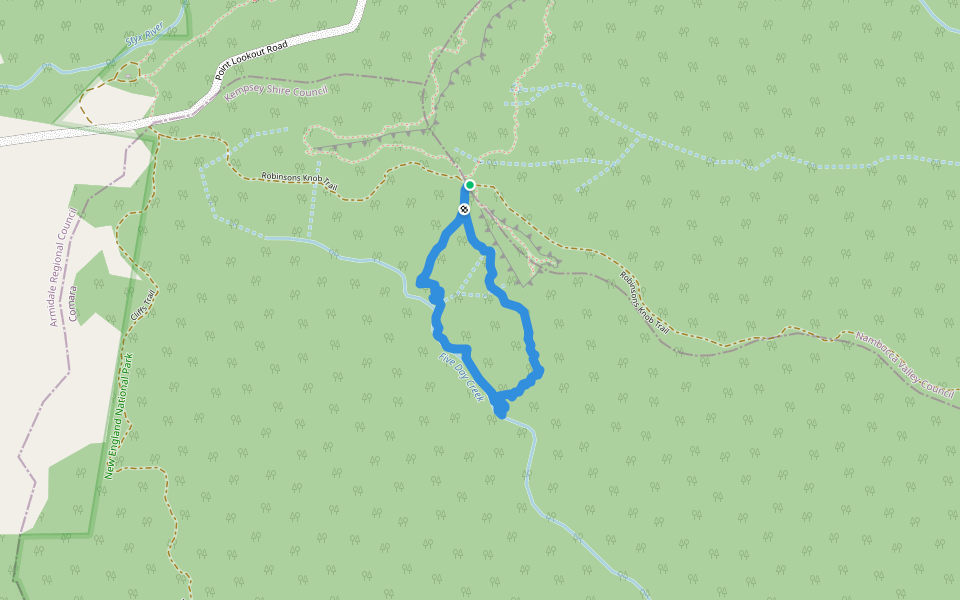 Cascades Walk walking route map in Brinerville