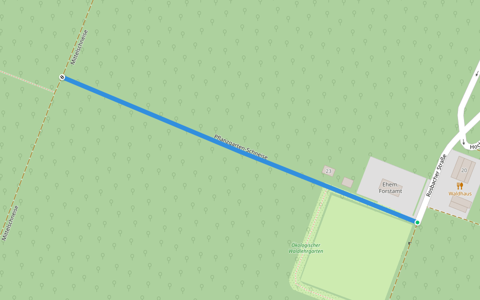Pflanzgarten-Schneise walking route map in Bad Nauheim