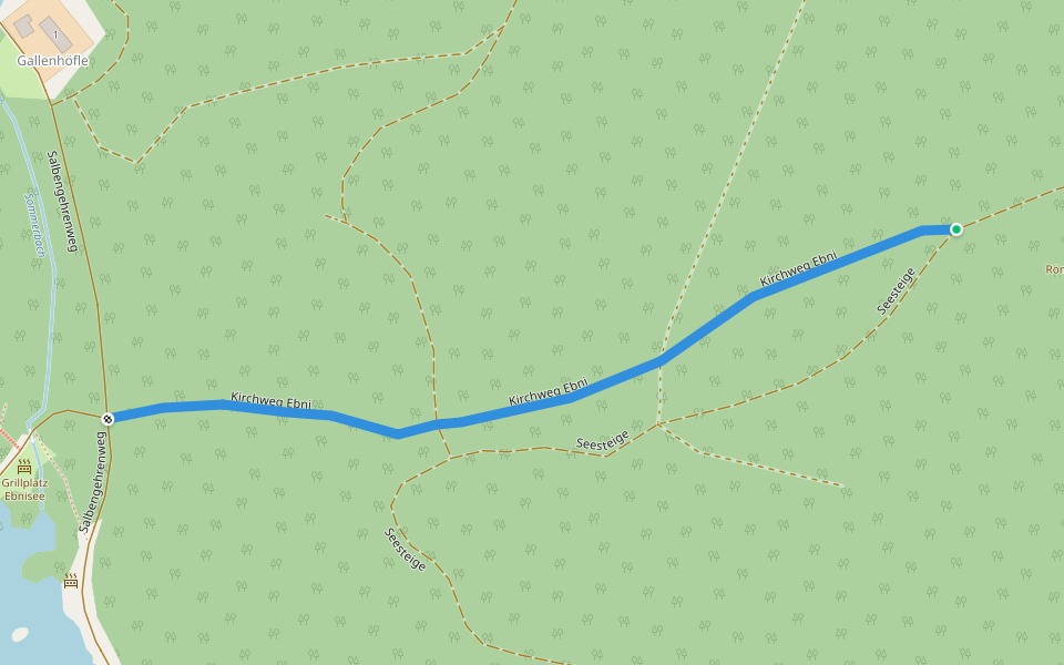 Kirchweg Ebni walking route map in Kaisersbach