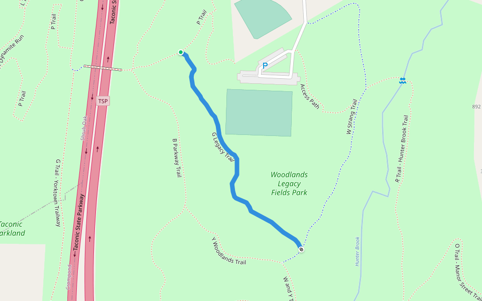 G Legacy Trail walking route map in Yorktown Heights
