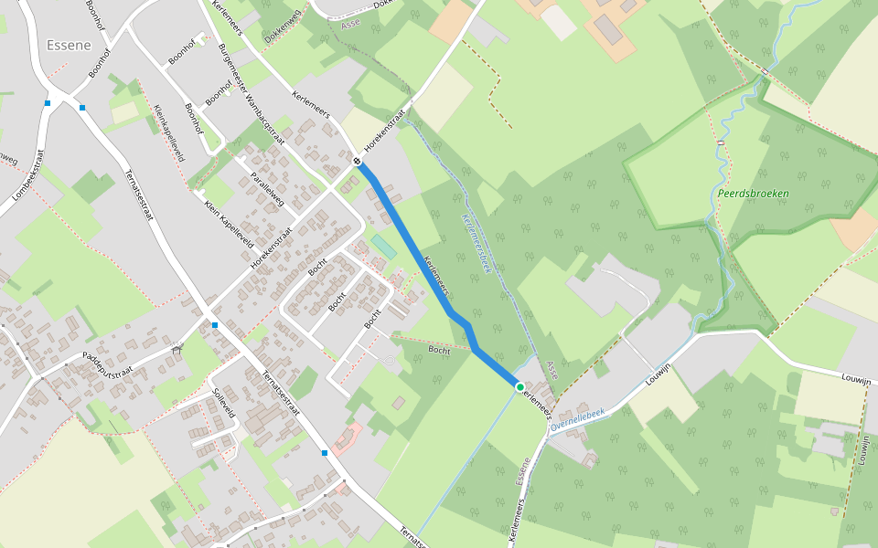 Kerlemeers walking route map in Affligem