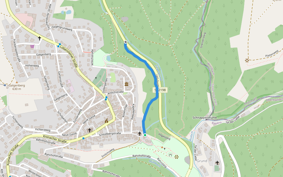 SPD Steig walking route map in Nordhalben