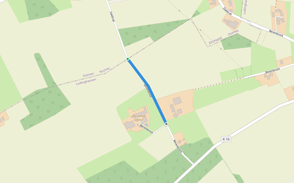 Berenbrock walking route map in Lüdinghausen