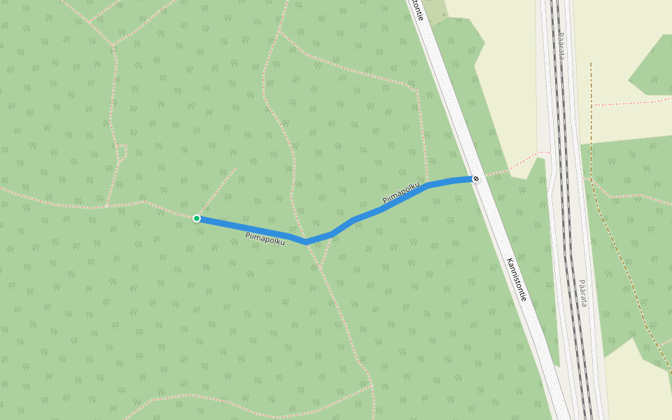 Piimäpolku walking route map in Lempäälä