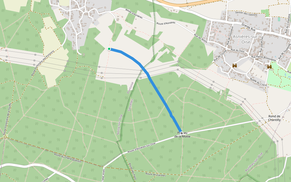 Route du Moulin à Vent walking route map in Noisy-sur-Oise