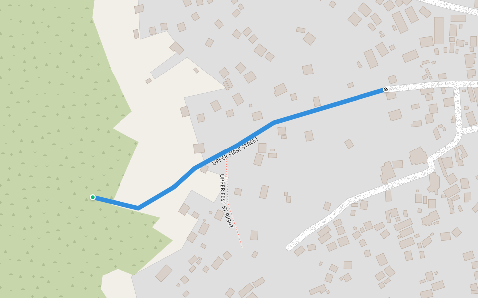UPPER FIRST STREET walking route map in Freetown