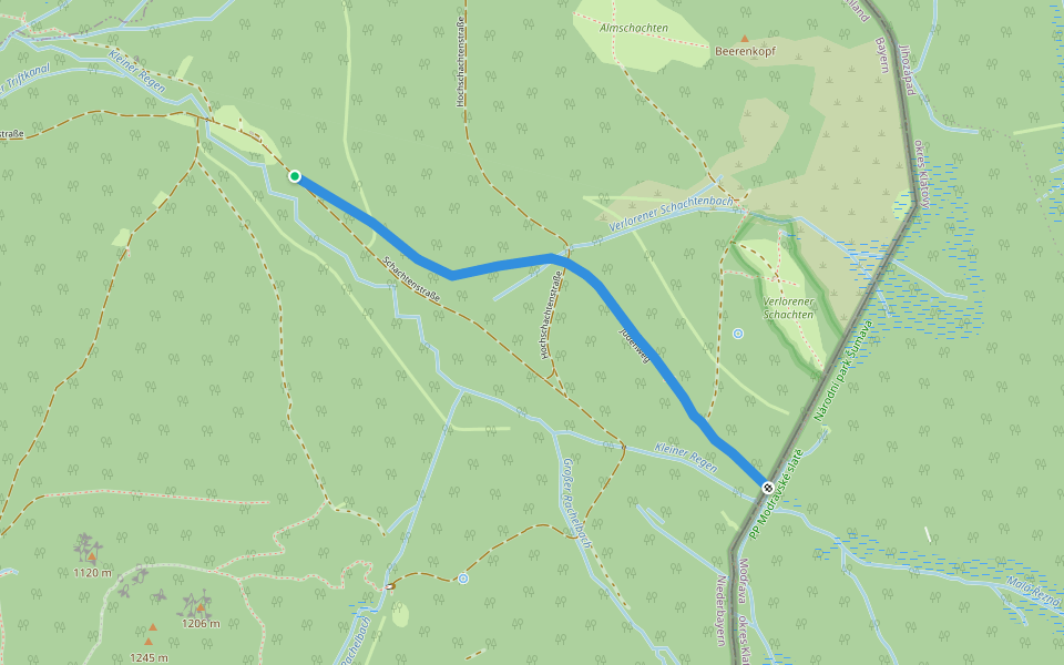 Judenweg walking route map in Frauenau