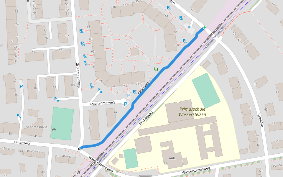 Keltenwegli walking route map in Riehen