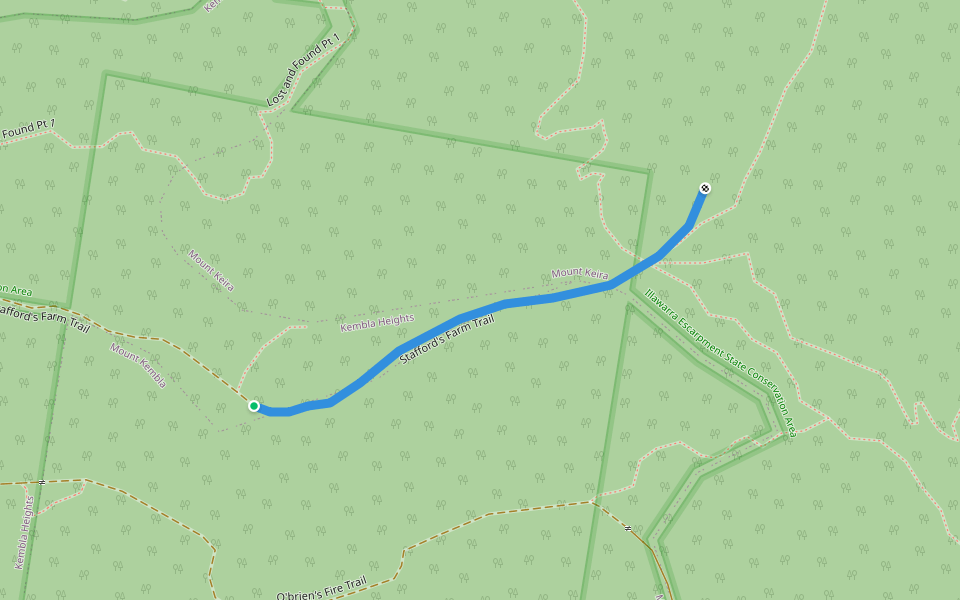 Stafford's Farm Trail walking route map in Figtree