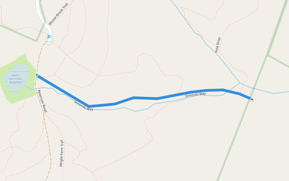 Simonds Way walking route map in Hartford