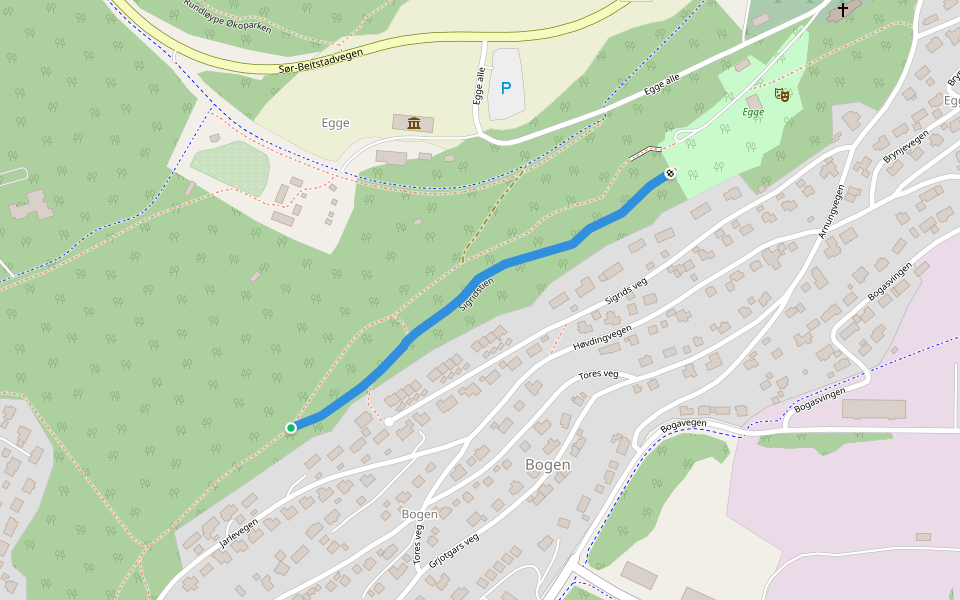 Sigridstien walking route map in Steinkjer
