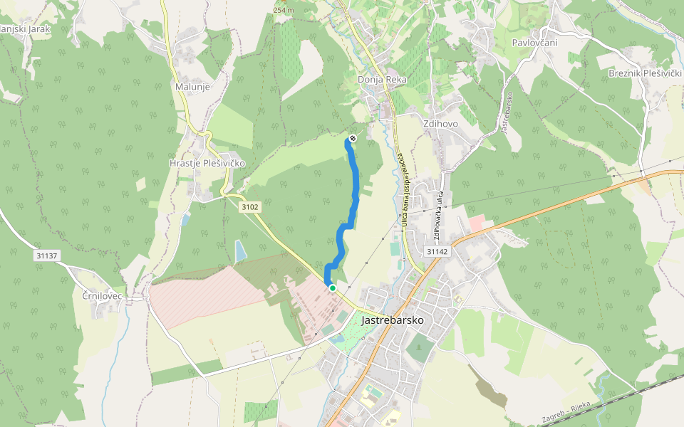 Pješačko planinarski pohod na Japetić walking route map in Jastrebarsko