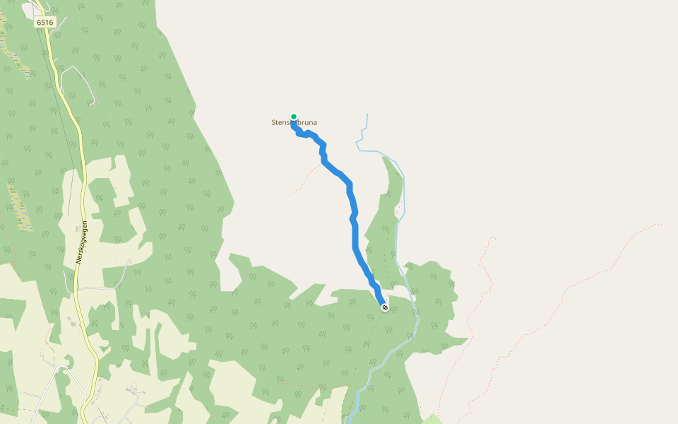 Stensesbruna walking route map in Vognillan