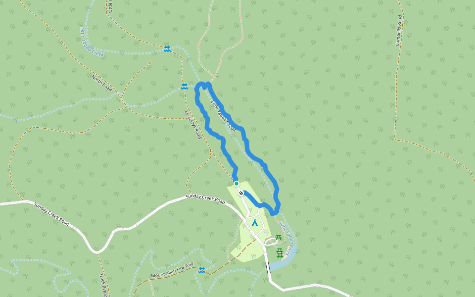 Little Yabba Circuit walking route map in Kenilworth