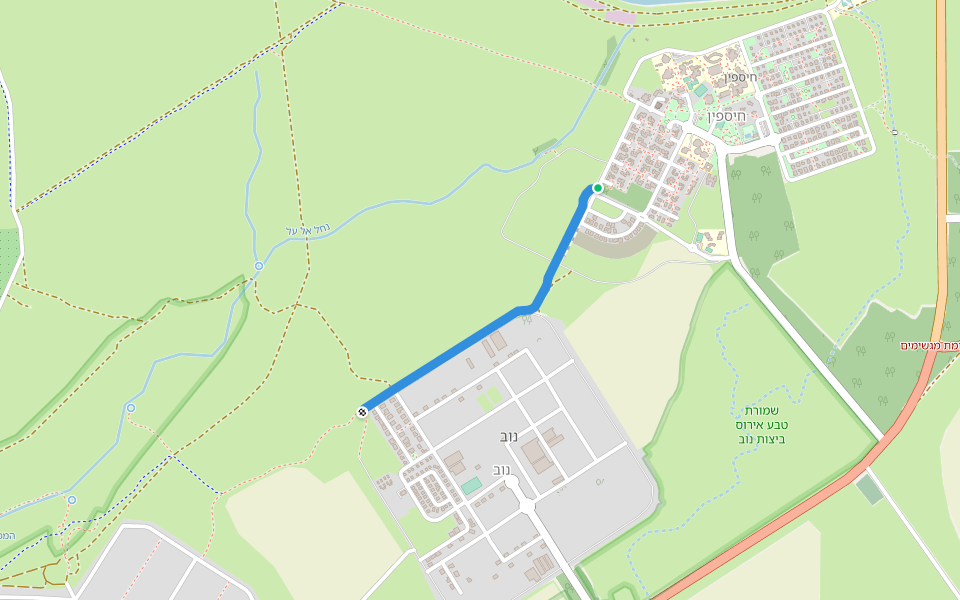 טיילת חיספיין אבני איתן walking route map in Haspin