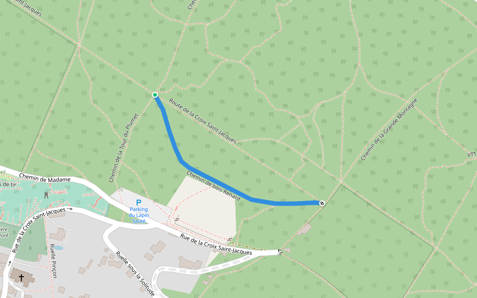 Chemin de bois Renard walking route map in Saint-Prix