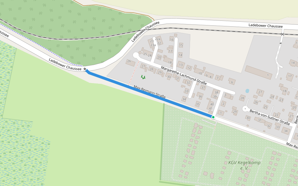 Max-Reimann-Straße walking route map in Greifswald