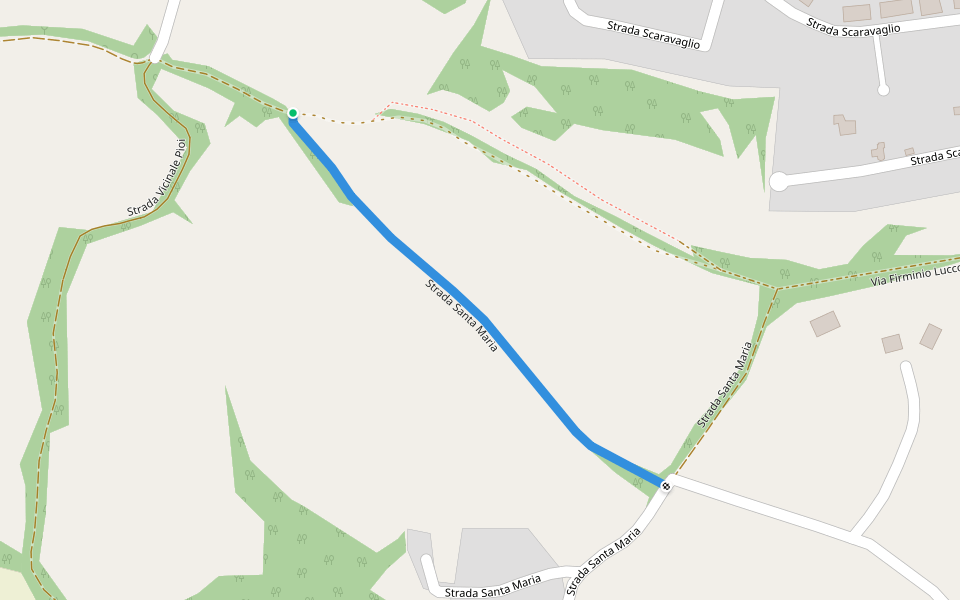 Strada Santa Maria walking route map in Rivoli
