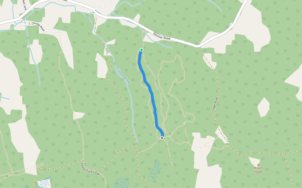 Boies Road Climb walking route map in Mount Hope