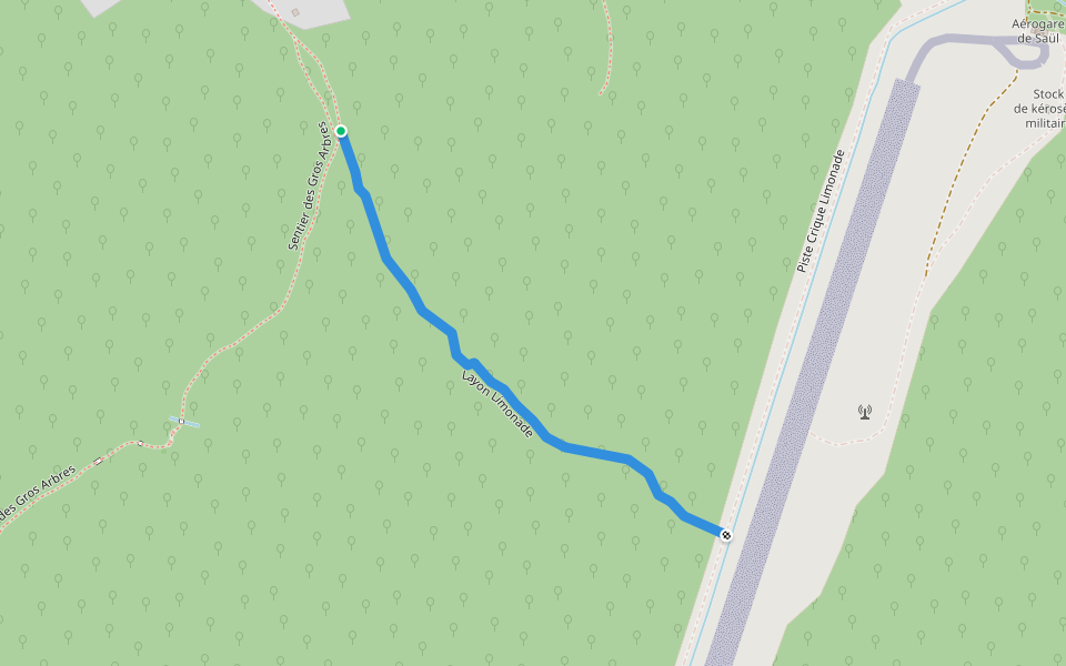 Layon Limonade walking route map in Saul