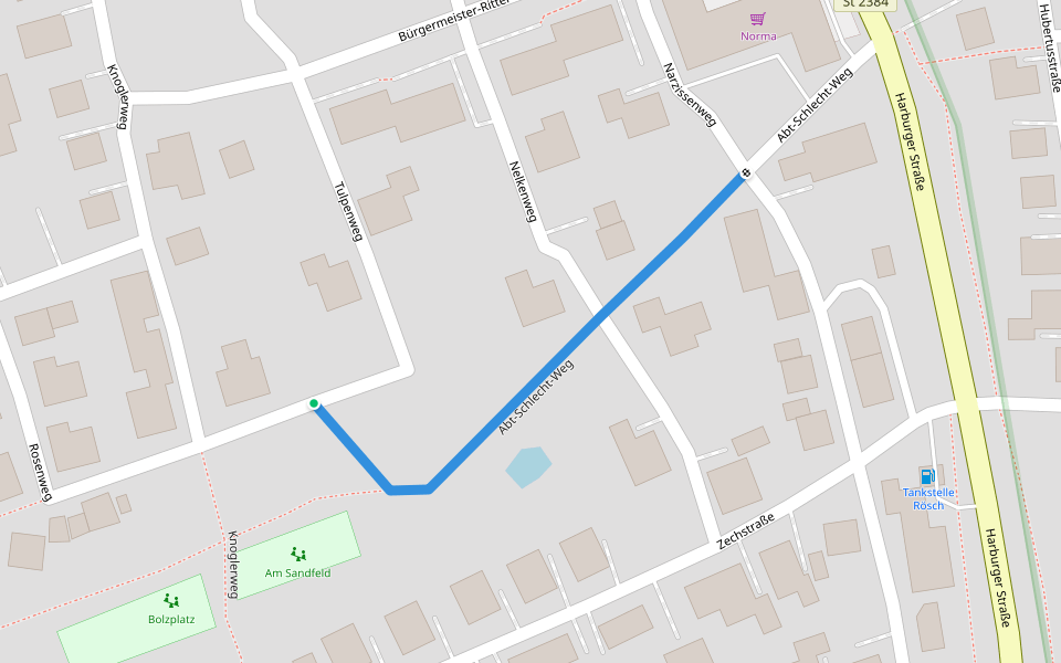 Abt-Schlecht-Weg walking route map in Wemding