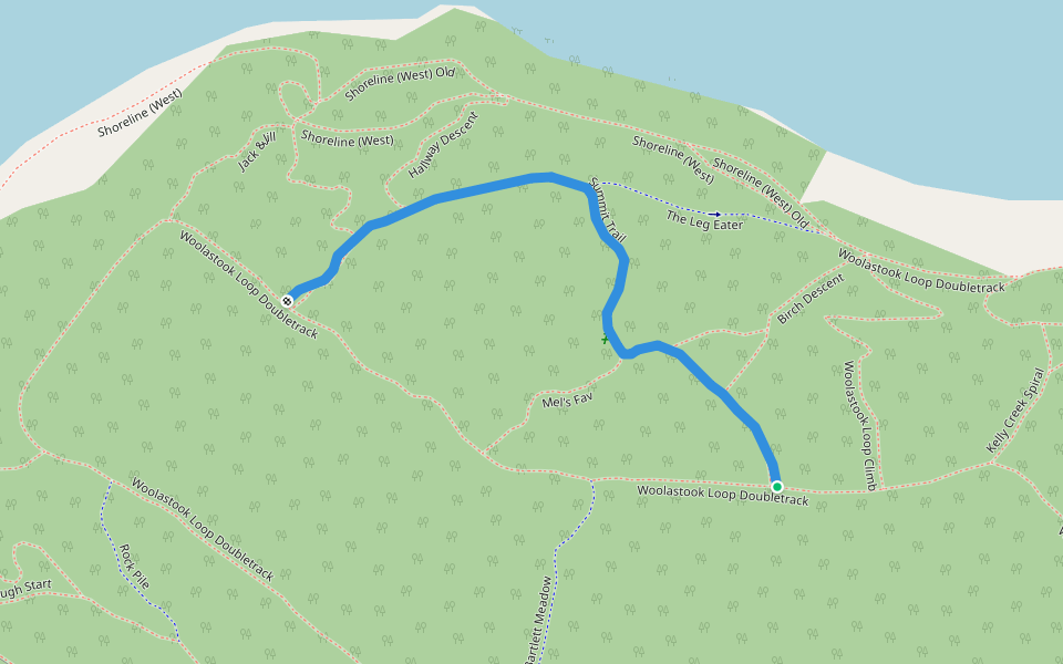 Summit Trail walking route map in Upper Kingsclear