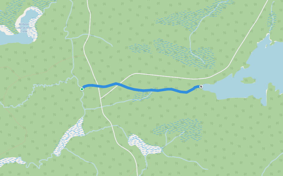 Summit Portage walking route map in Longlac