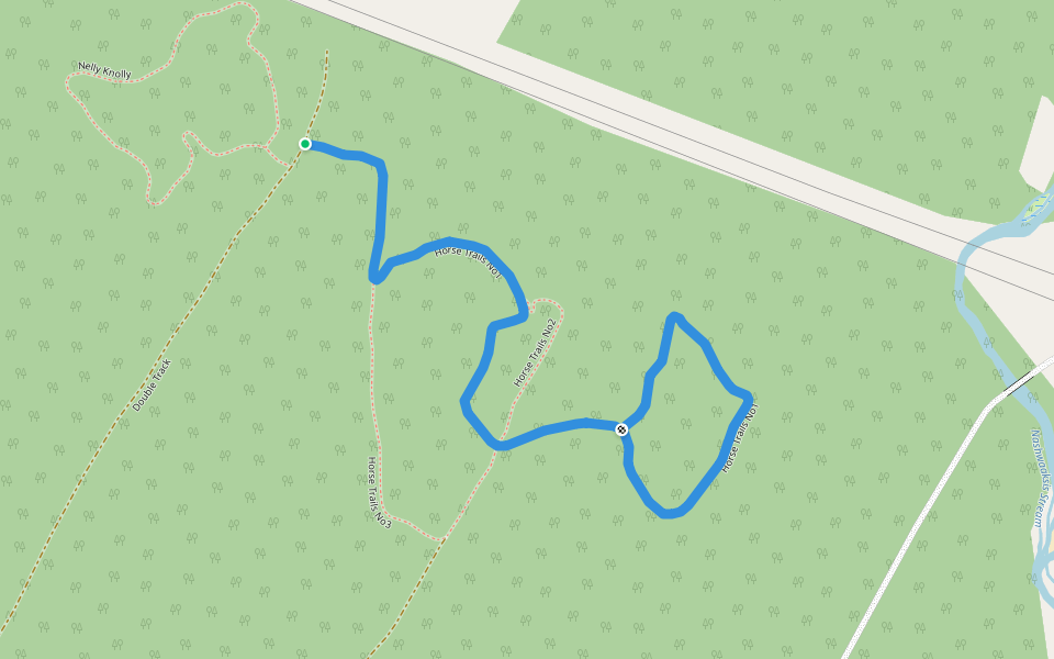Horse Trails No1 walking route map in McLeod Hill