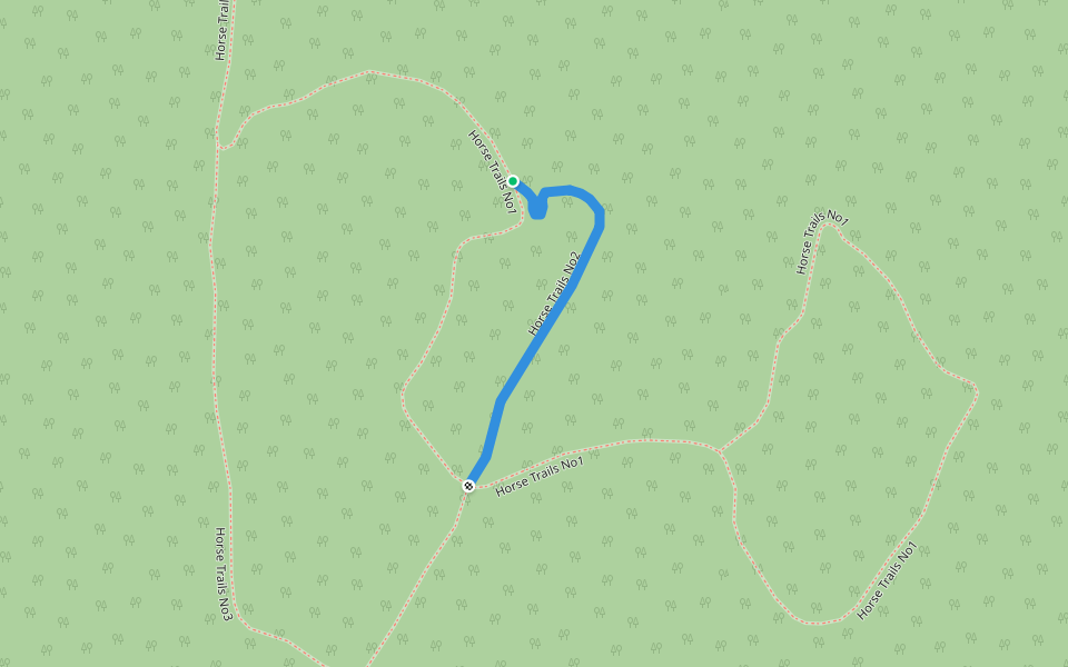 Horse Trails No2 walking route map in McLeod Hill