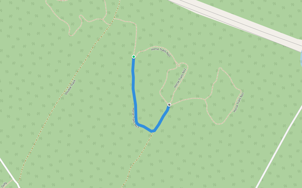 Horse Trails No3 walking route map in McLeod Hill