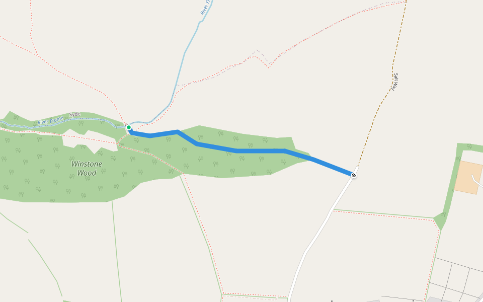 BWE1 walking route map in Syde