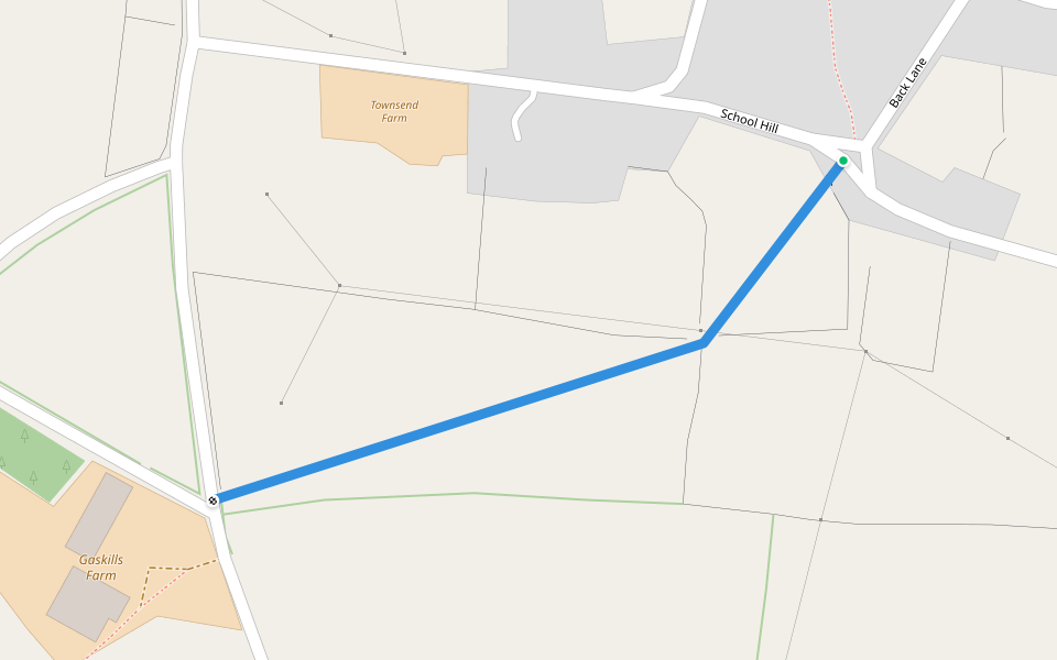 BWE12 walking route map in Winstone