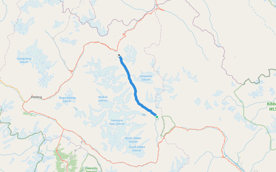 Chandratal to Bara-lacha Pass walking route map in Dhar Vitung Nakpo