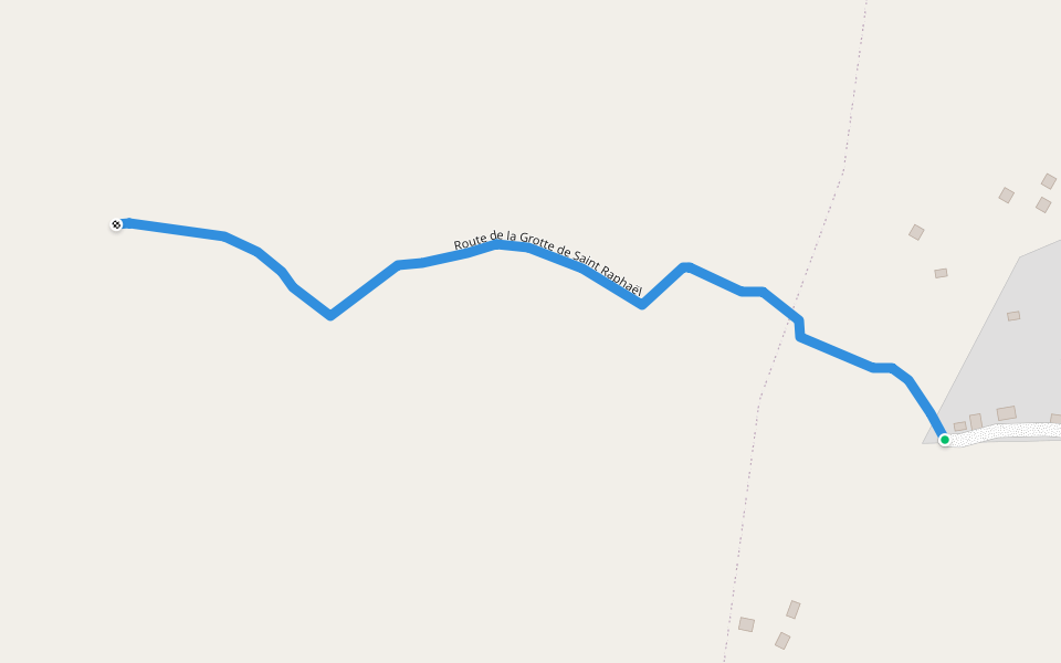 Route de la Grotte de Saint Raphaël walking route map in Saint-Raphaël Arrondissement