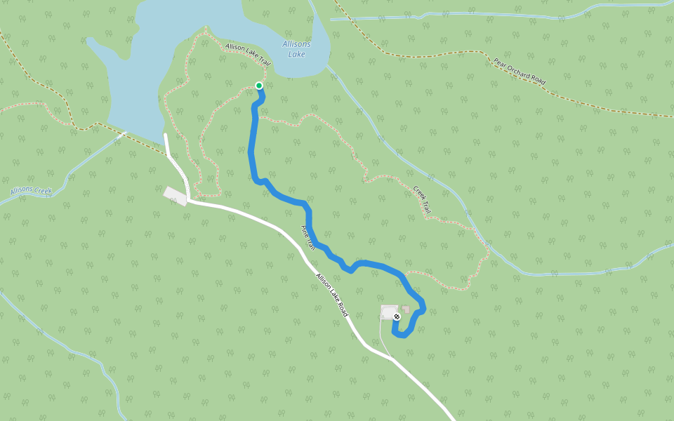 Pine Trail walking route map in Round Oak