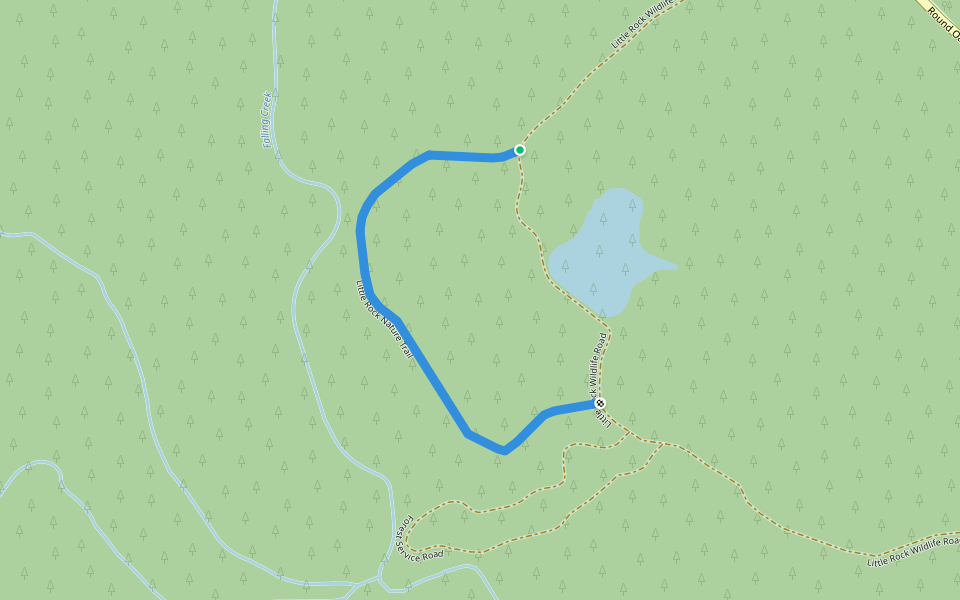 Little Rock Nature Trail walking route map in Hillsboro