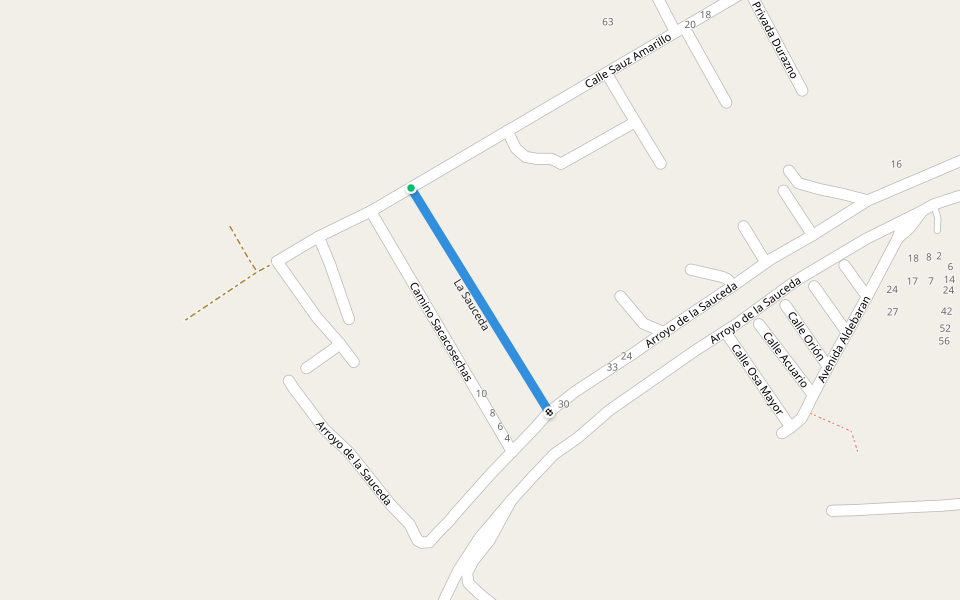 La Sauceda walking route map in El Arenal