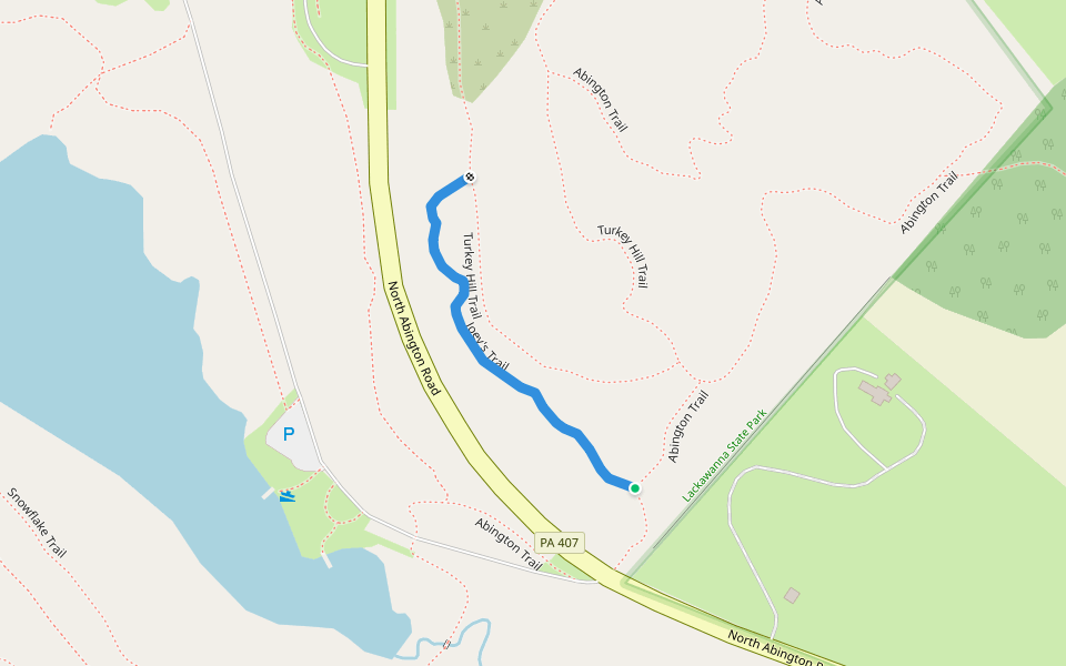 Joey's Trail walking route map in Dalton