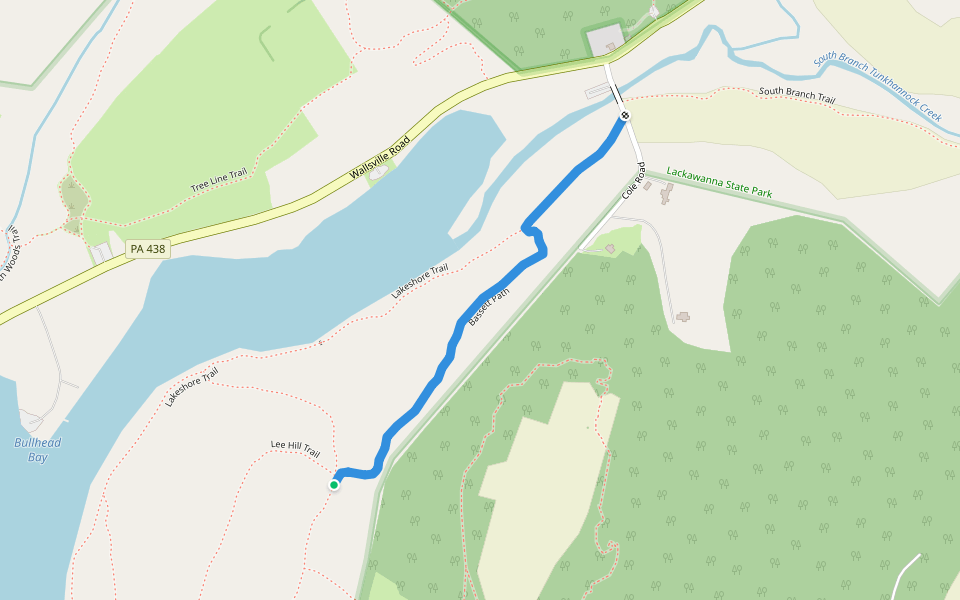 Bassett Path walking route map in Dalton