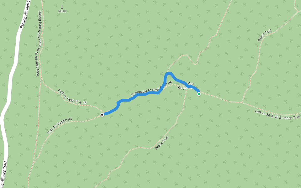 Connector to Rest 84 Or 46 walking route map in George Town