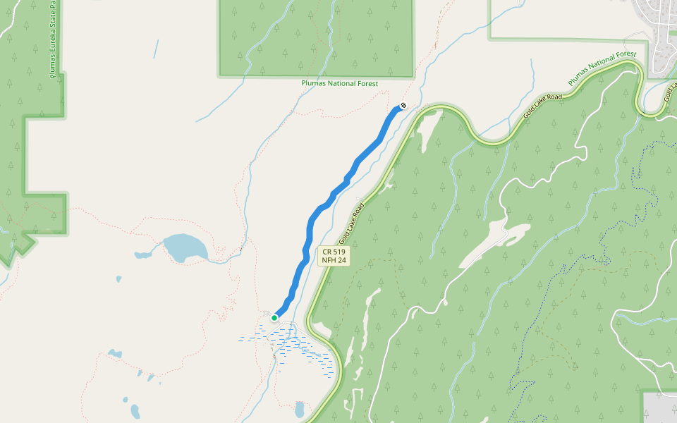 Gray Eagle Creek Trail walking route map in Graeagle