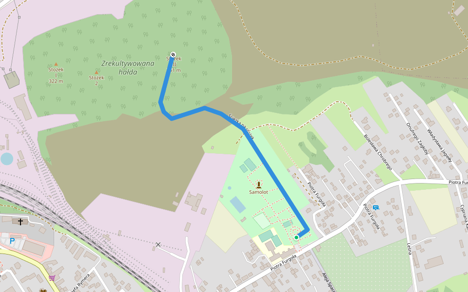 Ścieżka na stożek walking route map in Czerwionka-Leszczyny