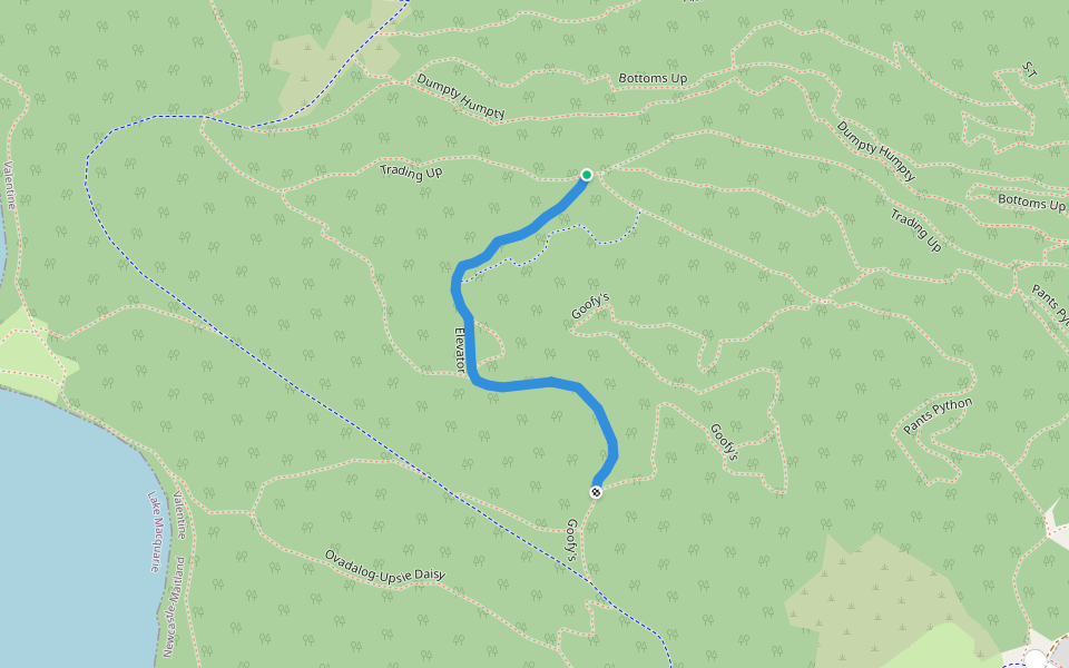 Elevator walking route map in Valentine